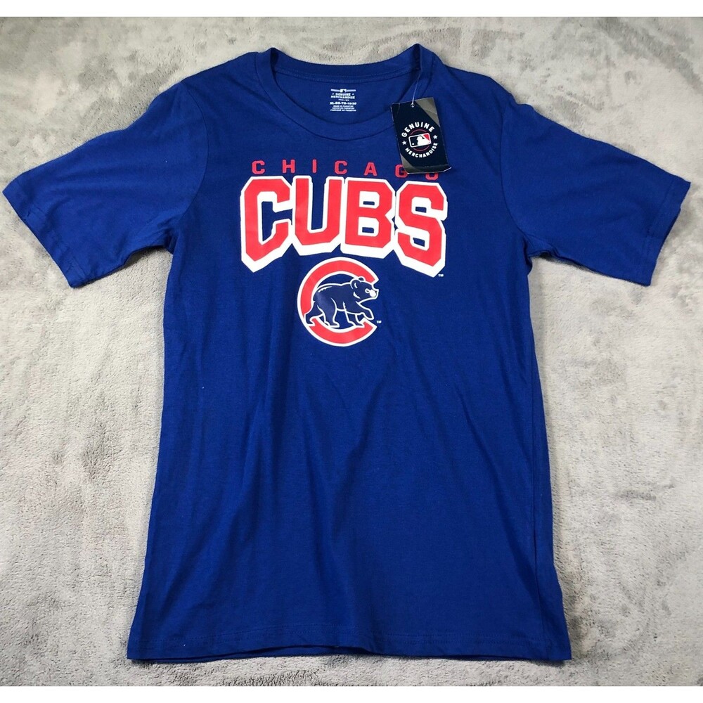Chicago Cubs TShirt Mens Blue Size XL MLB Genuine Merchandise Logo NEW